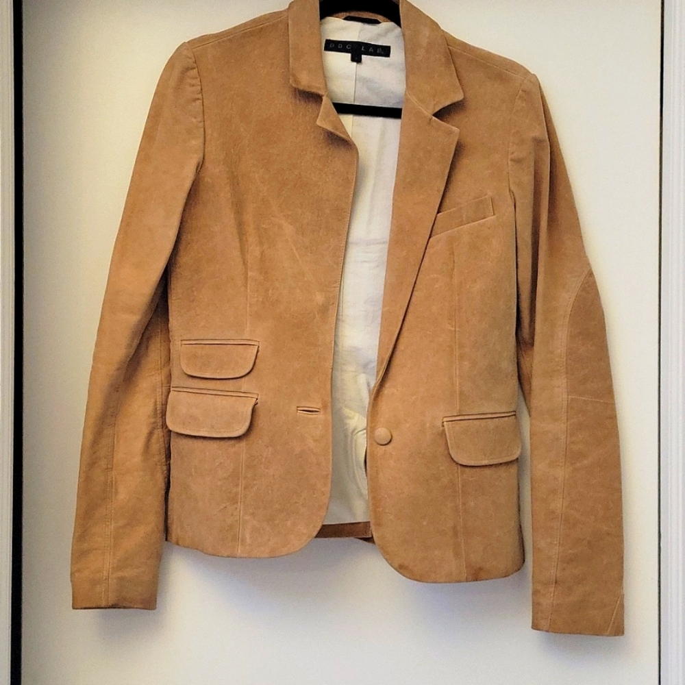NWOT, Lambskin Camel Tailored Jacket, size S